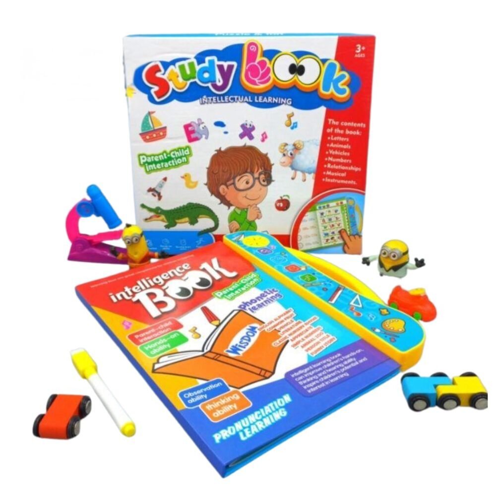 Colorful audio interactive learning book for preschool kids with music and sound