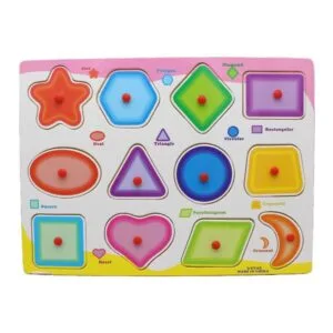 Wooden Shapes Puzzle Board for Kids Learning and Fun