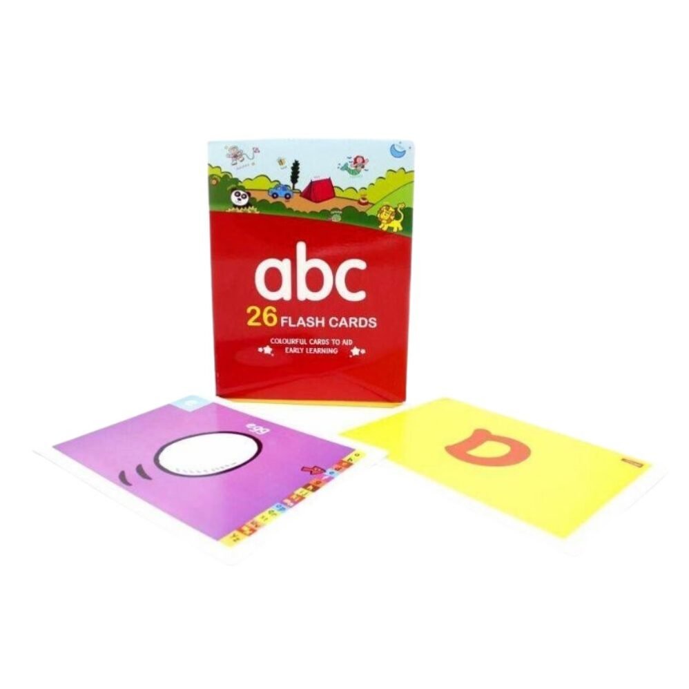 Set of 26 colourful glossy flashcards for early learning
