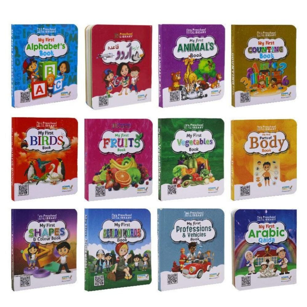 My First Learning Library box set showing all 12 books for kids’ early education