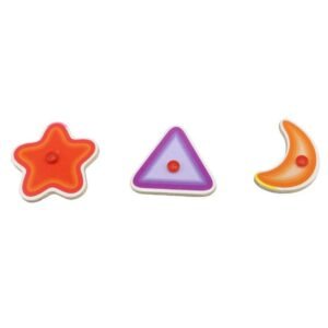 Full view of the Wooden Shapes Peg Puzzle Board showcasing colorful shapes and pegs for interactive learning and shape recognition