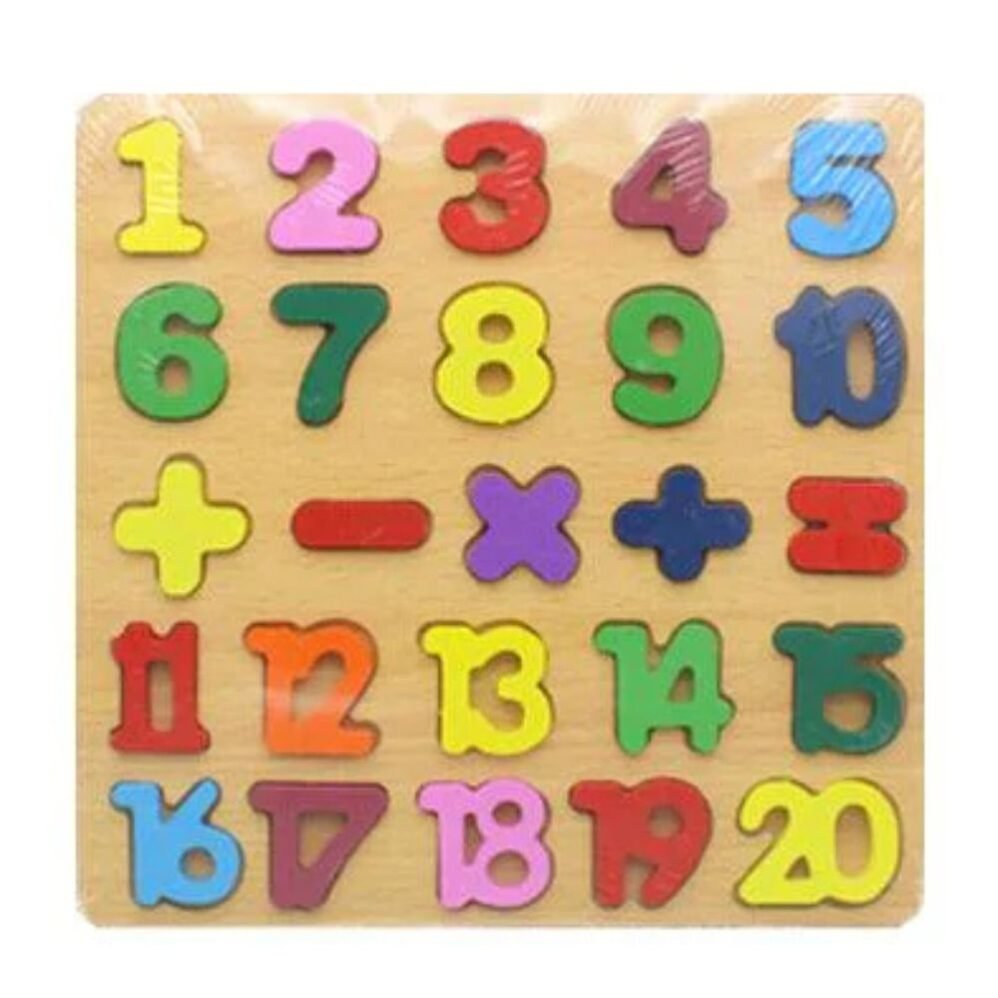 Full view of the 3D Wooden Puzzle Board displaying various educational pieces