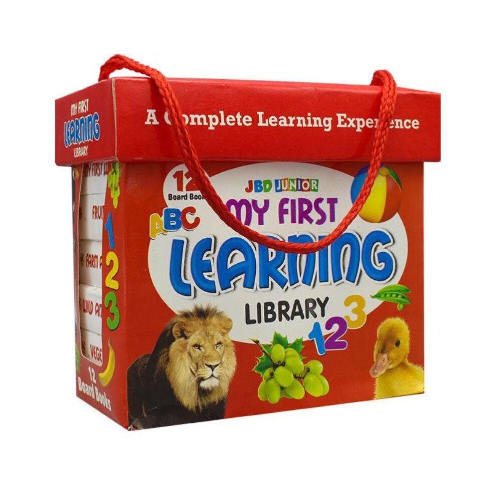 12 in 1 Learning Library for kids featuring educational books on various topics.