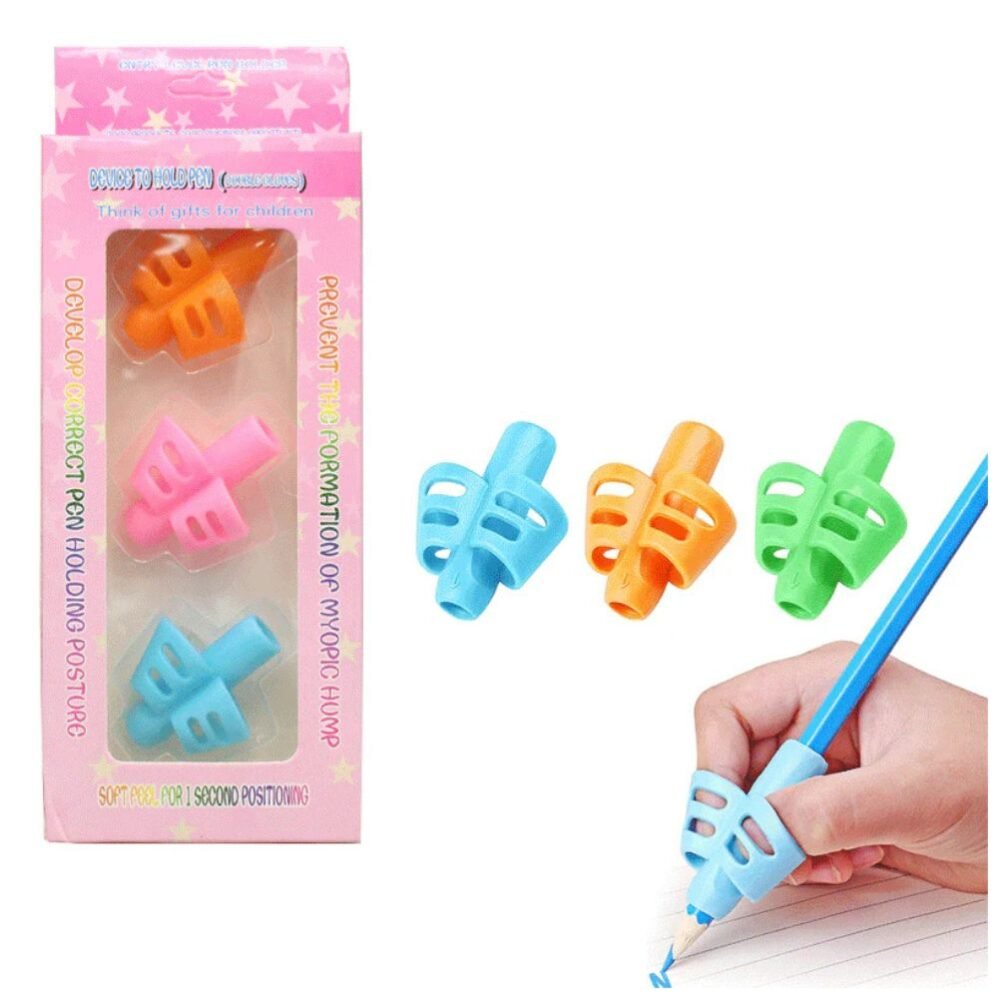 3 PCS Pencil Grip Set – Comfortable and ergonomic grips designed to improve handwriting and reduce hand strain.