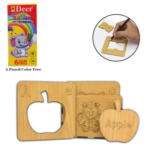 DIY Wooden Alphabets Stencils (6 Pencil color free)
