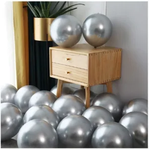 Balloons Metallic Silver (single, 25 or 50 Balloons)