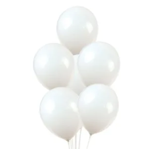 Balloons Plain Party Balloons White ( Single, 25, 50, 100 balloons )