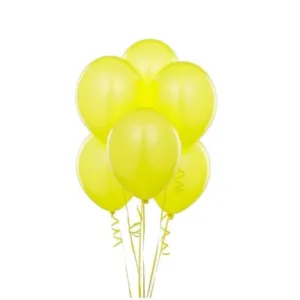 Balloons Plain Party Balloons Yellow( Single, 25, 50. 100 )