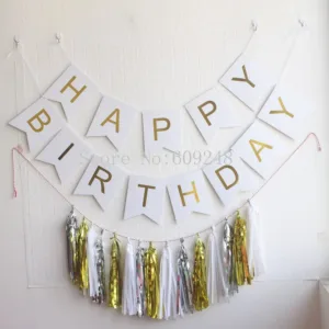 Decor 12 Tassels & Banner (White)