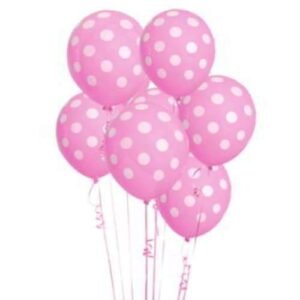 Balloons Dots Light Pink Color Single
