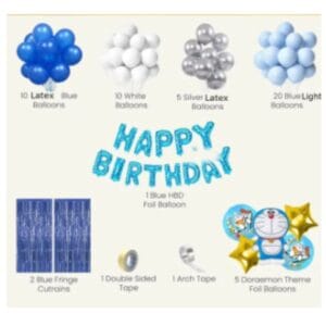 Blue Doremon Birthday Decoration Set for Kids Party
