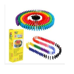 Wooden Multicolor Domino Set 100 Blocks for Kids