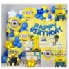 Minions Birthday Decoration Set – Yellow & Blue Balloons