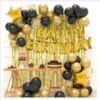 Black & Gold Birthday Decoration Set – 45 Pcs