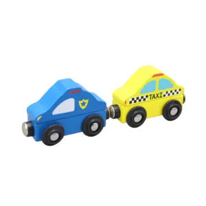 Wooden Magnetic Vehicles & Traffic Signal Toy Set