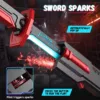 RGB LED sword with flint spark effect